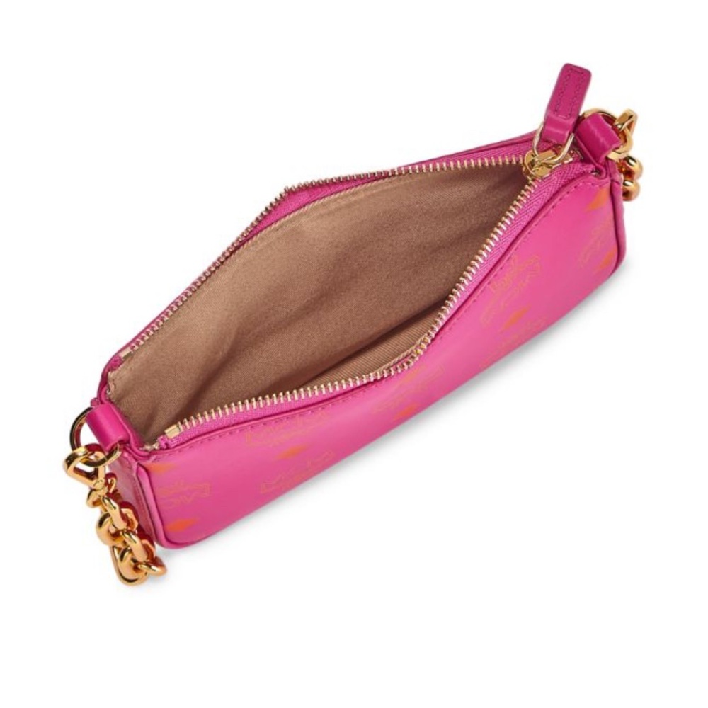 MCM Mini Color Splash Logo Pouch-On-Chain - Picture 6 of 11